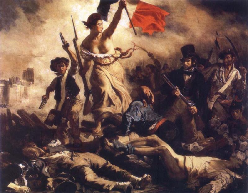 Eugene Delacroix Liberty Leading the People China oil painting art